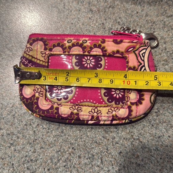 Vera Bradley Clip Zip ID Case in a retired paisley pattern Lilli Bell - Picture 4 of 5